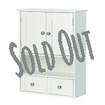 Charm and practicality come together in perfect harmony with this wall cabinet. It adds storage to any space with its two Nantucket-style doors and two pullout drawers, along with its open display shelf. Its perfect for the bathroom and beyond! 