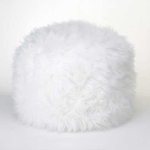 What a heavenly way to rest your feet! Increase your home’s cozy factor instantly with this fuzzy white ottoman, and watch as friends, family, and even pets are drawn to its cloud-like comfort.
