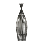This large wire vase turns candlelight into modern glow! Insert a candle of your choice inside the glass cup and light it to create contemporary shine in your room.
