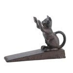 This is the one cat you wont mind scratching at the door! Cast iron door stopper with cat figurine.