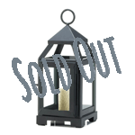 This little lantern is the perfect lighting accent for even the smallest space. The sleek black framework is contemporary and cool, while the clear glass panels let the light from your favorite candle shine through. It's great indoors or outside!.