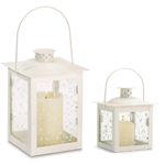 When lit from within by candlelight, these old-fashioned lanterns are a true delight! The panels' gracefully curling vine design takes on a magical glow. Perfect for adding special sparkle to your next garden party!