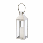 This lantern is a beautiful housewarming gift or personal décor that lights up any space. Glass panel is easily opened to allow for new candles or LED lights to be placed inside and casts a flickering glow on summer and winter events alike