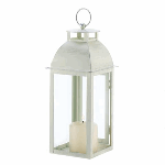 Clean, classic lines and a brushed weathered finish allow this lantern to fit into virtually any décor. Add your favorite candle for an accent that glows with style!
