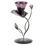 Soothing shades of dusky lilac give this botanical tealight stand a gentle splendor. A dazzling backdrop for a candle’s dancing flame, adding subtle romance to any setting!