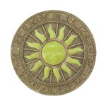 Friends are the sunshine in the garden of life! This cool garden stepping stone features a bright yellow sun that soaks up sunlight by day and then glows by night. It's made from durable polyresin and will be the perfect addition to your garden path.