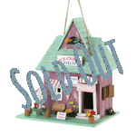 Either hung from it's loop or rested on an elevated surface outside, this birdhouse provide a quirky and cozy home for local birds as well as amusing and enjoyable home décor for yourself.