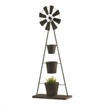 This country windmill plant stand is likely to be the focal point of your garden, balcony or terrace. Enjoy displaying your plants with this attractive and durable tiered plant stand. 
