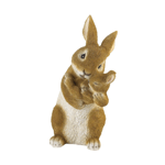 Turn your garden into a woodland retreat with this mother and baby rabbit figurine. The precious statue features an adorable depiction of a mother rabbit hugging her baby. A charming addition to your front or backyard garden, this rabbit figurine will make your outdoor space feel warm and inviting. 