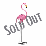 Looking to add fun and frolic to your surroundings? Then it’s time to think pink! Irresistibly charming metal flamingo sculpture brightens any room with a taste of the tropics - and at nearly 3 feet tall, it’s a style statement with serious smile power.