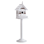 Lovely little luxury villa for feathered flyers overflows with Old-World charm! Sturdy freestanding pole and base included.