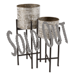 For nature lovers and modern décor lovers alike, this plant stand set of two will not only look great on your patio but indoors as well. Add greenery or flowers to your indoor living or your outdoor areas as well