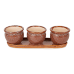 Beautifully glazed ceramic pot set adds beauty to your kitchen. Perfect gift to give to friends, family, teachers, Mother's Day, birthdays or housewarming gifts