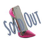 Keep an eye on your phone and your style with an absolutely charming phone holder. This pink sparkly shoe features a high-fashion pointed toe and sky-high heel that keeps your phone upright and easy to see. Contents not included. 