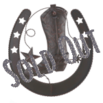 Add some Western style to your wall with this cool cast-iron cowboy decor. A classic cowboy boot with spur rests inside a large horseshoe, surrounded by stars and a little bit of barb wire. 