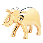 A symbol of good luck and a showcase of style, this golden elephant figurine will look great wherever it roams. From your mantel to your table, you'll love the bright shine this high-polish gold elephant brings to your home. 
