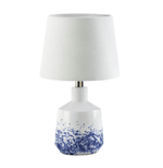 Add a graceful touch to any room in your home with a decorative table lamp. Lamp combines modern and classic looks for a timeless accent in your décor. Set on your end tables in the living room or bedroom to provide a soft, warm glow.