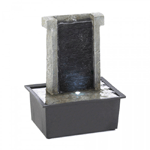Bring nature inside with this serene stone tabletop fountain. The indoor water fountain is made from durable polyresin to give it a stone-like appearance. It also includes an LED light for a stunning evening display. The calming water sounds and natural stone design will turn your space into a place of Zen.