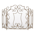 Fireplace screens are a great way to add extra style to your décor while providing a functional purpose. Beautifully crafted out of iron this screen adds elegance and sophistication to the living space. This attractive display will also protect small kids from getting too close to the fireplace and protect the room from sparks.