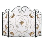 Fireplace screens are a great way to add extra style to your décor while providing a functional purpose. Beautifully crafted out of iron this screen adds elegance and sophistication to the living space. This attractive display will also protect small kids from getting too close to the fireplace and protect the room from sparks.
