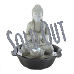 Bring nature inside with this serene meditating buddha tabletop fountain. The indoor water fountain is made from durable polyresin to give it a stone-like appearance. It also includes an LED light for a stunning evening display. The calming water sounds and natural stone design will turn your space into a place of Zen. Place on the entryway table to greet guest, in a master bath for a tranquil soak in the tub, or any else you think this might fit perfectly.