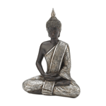 Invite Alpine peace and tranquility into your home or yard with a sitting buddha statue. Place in your garden surrounded by greenery, on your porch where visitors are greeting by this friendly statue, or on a fireplace mantel or shelf to create a meditating atmosphere. Made from durable polyresin materials buddha figurine is finished to resemble carved stone with delicate detailing.