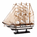 Let your imagination set sail as this handsome tall ship proudly crests your mantle or table! Exquisitely detailed model is stunningly authentic, from its billowing sails to its gleaming brass rails.