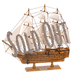Your imagination sets sail from the very first look at this lifelike model schooner! Lovingly built from genuine wood and canvas, its craftsmanship is evident in every detail. A true work of art that will grace your home with high-seas distinction! 